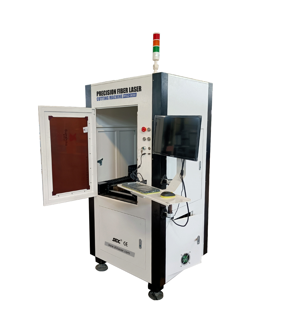 PFLC-3030 1000W 1500W Fully Enclosed Precision Fiber Laser Cutting Machine with 300*300mm Working Area